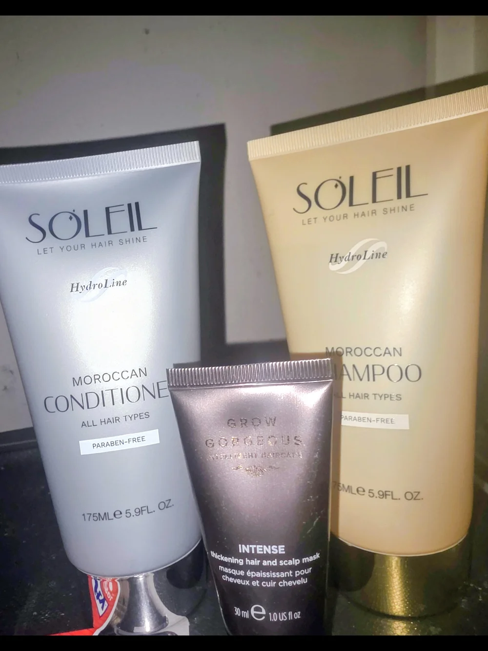 Moroccan Shampoo & Conditioner Set in Cream and Gray